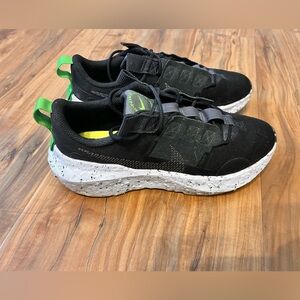 Black and Green Nike Athletic Sneakers